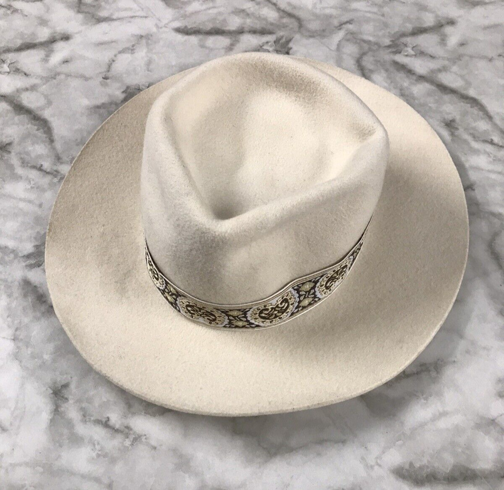 Lack Of Color Band M (57 CM) 100% Australian Wool Beige Cowgirl Style Summer Hat